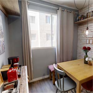 Sala de jantar pequena | Apartamento Minha Casa Minha Vida | Tenda.com