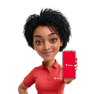Taís segurando um celular | Tenda.com