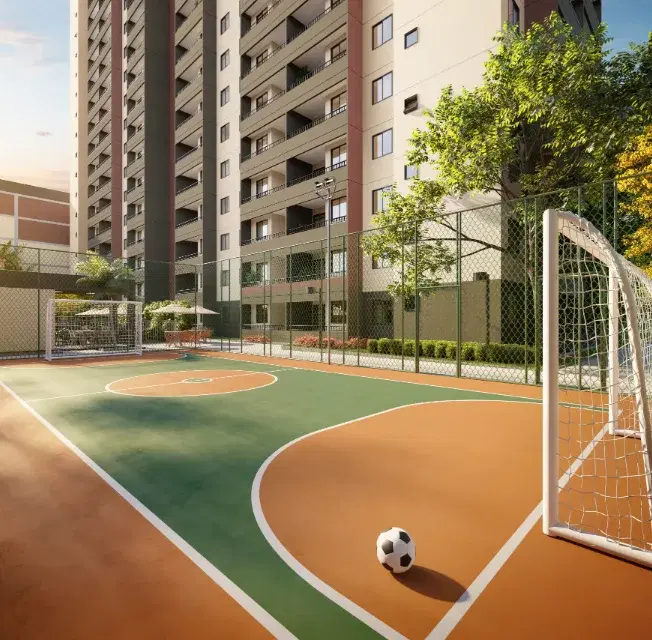 Quadra pavimentada