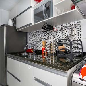 Apartamento Tenda decorado | área de serviço
