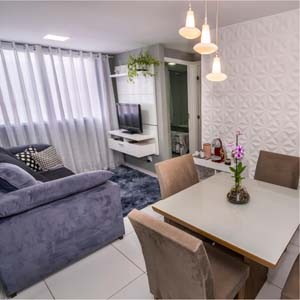 Apartamento Tenda decorado | sala de estar