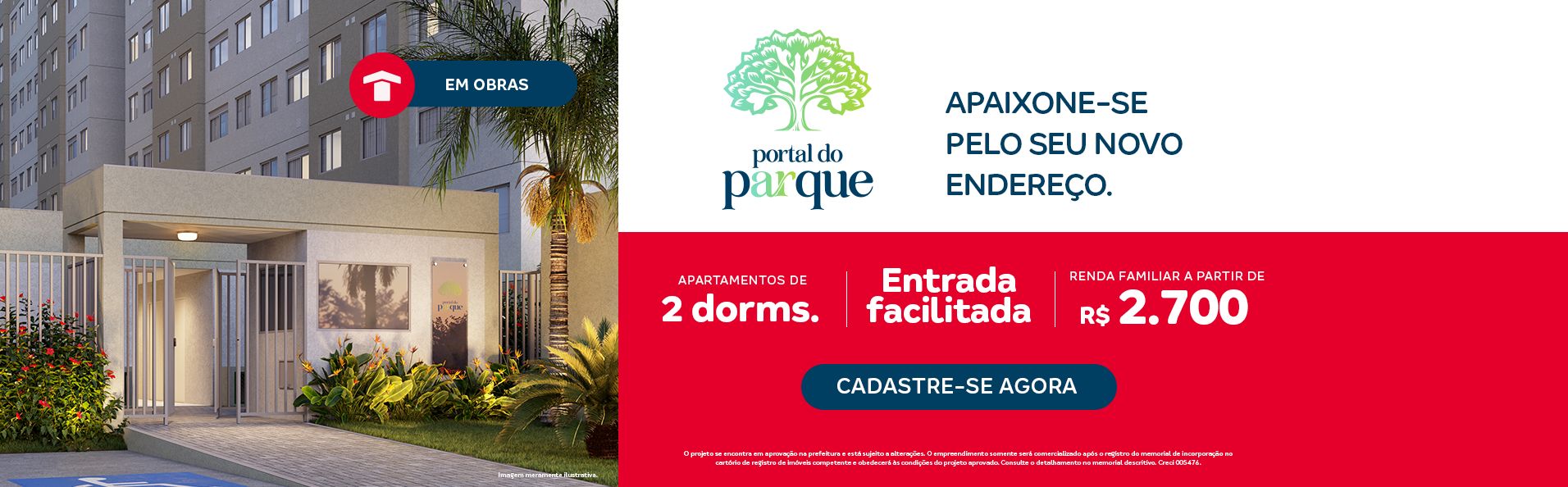 More no lançamento da Construtora Tenda, Portal do Parque: conforto e segurança em apartamentos de 2 quartos | Tenda.com