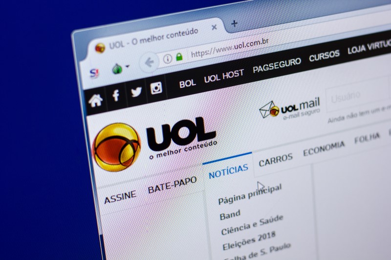 Como ser um afiliado da UOL | Foto do site a UOL | Economia e renda extra | Eu Dou Conta