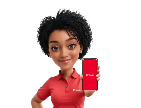 Taís segurando um celular