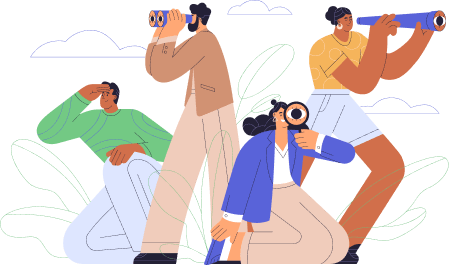 Ilustração de pessoas observando | Apartamentos à venda em Parque do Carmo | Tenda.com